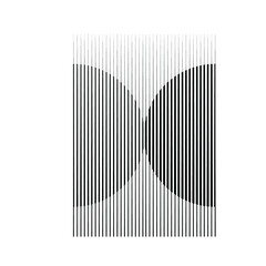 Rectangle Logo with lines.Square unusual icon Design .Black Vector stripes .Geometric shape.