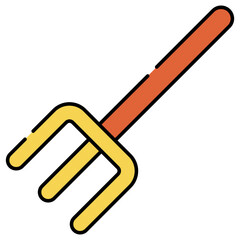 Trendy vector design of gardening fork