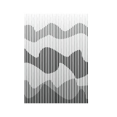 Rectangle Logo with lines.Square unusual icon Design .Black Vector stripes .Geometric shape.