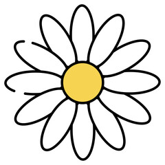 A trendy vector design of flower