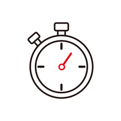 stopwatch line icon vector illustration sign