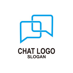 chat logo icon illustration design