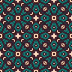 Fototapeta na wymiar Three colors pattern ornament background. Ethnic seamless ready for print