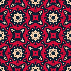 Three colors pattern ornament background. Ethnic seamless ready for print