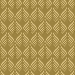 Japanese Curl Zigzag Petal Vector Seamless Pattern