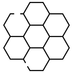 A linear design icon of honey formula 