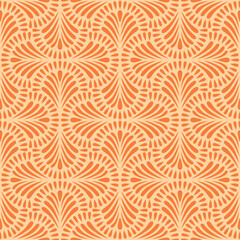 Fototapeta premium Japanese Luxury Fan Flower Vector Seamless Pattern