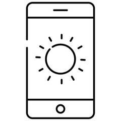 Mobile weather app icon in editable design