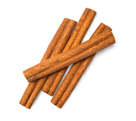cinnamon stick spice isolated on white background with clipping path.
