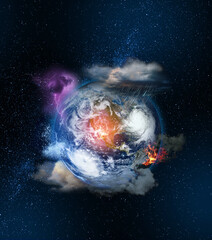 Climate change threats on planet Earth environment