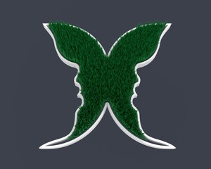 Human head make silhouette of insect