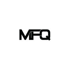 mfq initial letter monogram logo design