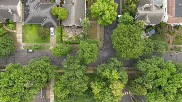 Minneapolis Streets via Drone. Stormy Day.