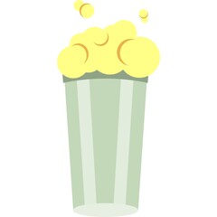 Popcorn icon vector pop corn box package isolated