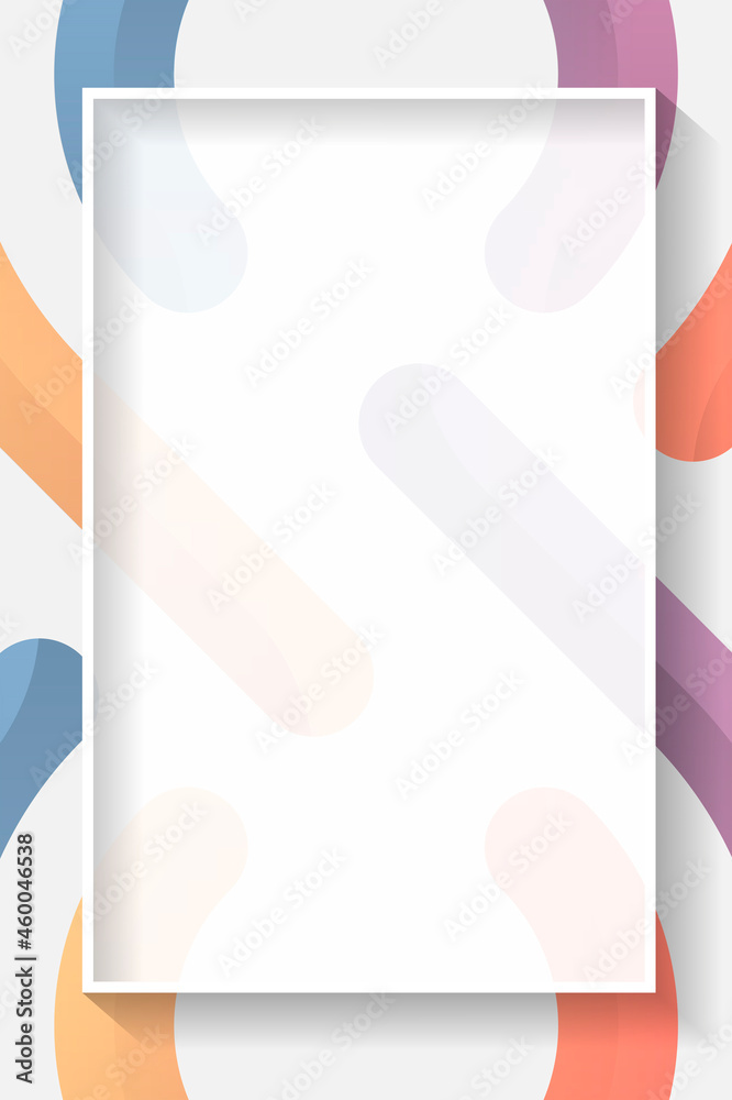 Wall mural blank rectangle colorful abstract frame vector