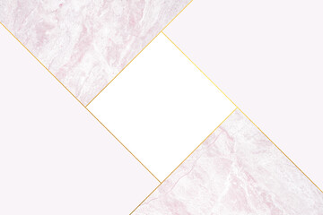 Frame background with marble texture and gold border. Design for cover, banner, postcards, invitation, wedding cards, etc.
