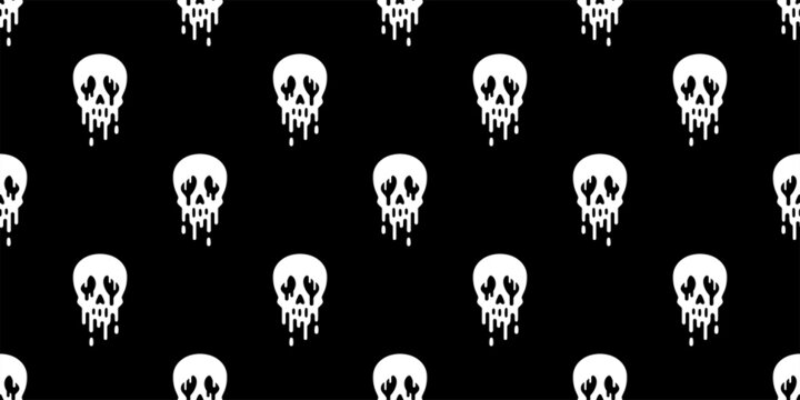 skull seamless pattern Halloween crossbones vector pirate ghost cartoon repeat wallpaper scarf isolated tile background gift wrapping paper doodle illustration symbol design