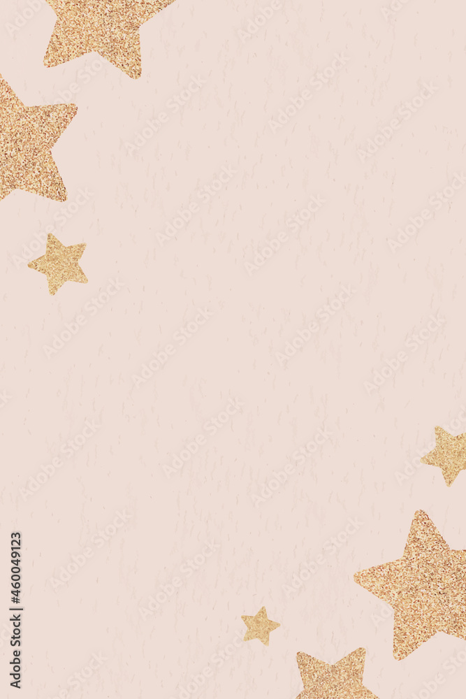 Poster Glitter gold star frame design vector