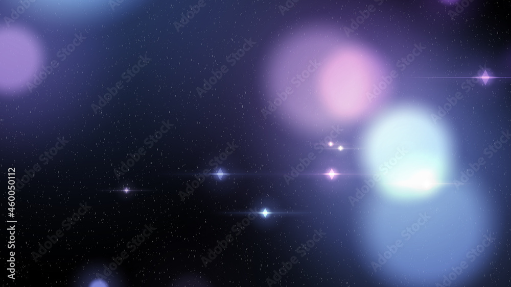Wall mural futuristic flight of colorful balloons in blurred neon rays through outer space. beautiful backgroun