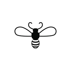 Bee icon vector. honey illustration sign. honeybee symbol.