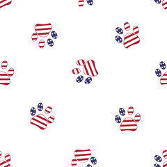 Flag design paw print pattern