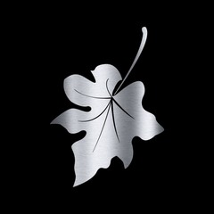 maple leaf on black background