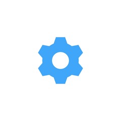 Gear icon setting, options, preferences simple single pictogram flat icon style graphic design vector