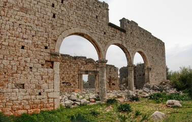 Fototapeta na wymiar A view from historical ruins