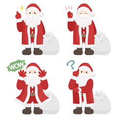 サンタクロースのポーズセット（全身）