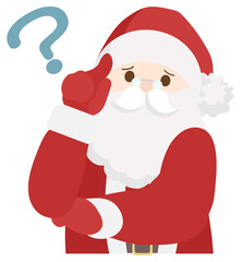 疑問に思うサンタクロース（上半身）