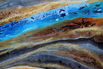 Fluid colors - abstraction from poured colors
