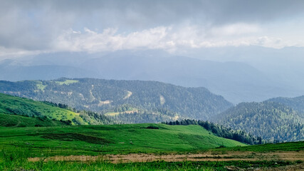 beautiful mountain landscape in warm summer weather. hiking and mountaineering. 