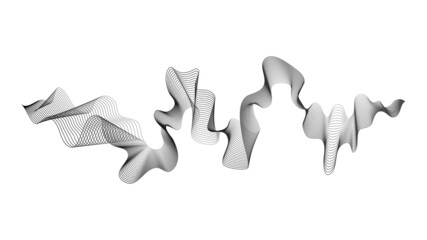 Abstract backdrop with wave gradient lines