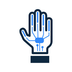 Glove, reality, virtual icon. Simple vector design.
