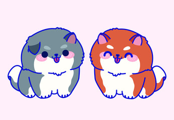 Cute Dogs Illustration