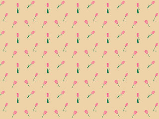 Tulips pattern background