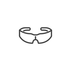 Fototapeta premium Safety glasses line icon