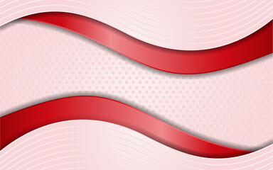 Modern Pink Background with Simple Red Lines Element.