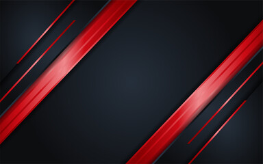 Abstract Dark Background with Simple Red Lines Element.