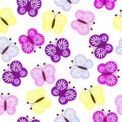 seamless pattern with butterflies illustration