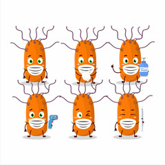 A picture of duvinacovirus cartoon design style keep staying healthy during a pandemic