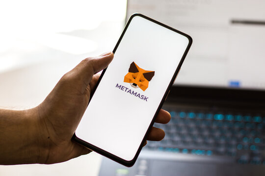 West Bangal, India - September 28, 2021 : MetaMask Logo On Phone Screen Stock Image.