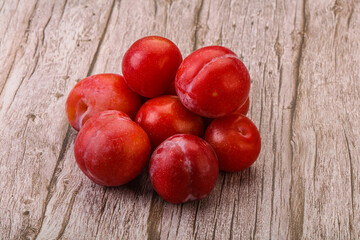 Ripe sweet tasty red plum