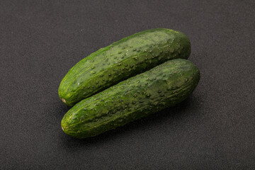 Ripe organic natural green cucumber