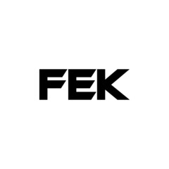 FEK letter logo design with white background in illustrator, vector logo modern alphabet font overlap style. calligraphy designs for logo, Poster, Invitation, etc.