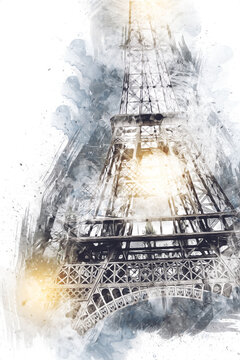 Paris art design illustration France Eiffel tower photography