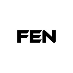 FEN letter logo design with white background in illustrator, vector logo modern alphabet font overlap style. calligraphy designs for logo, Poster, Invitation, etc.
