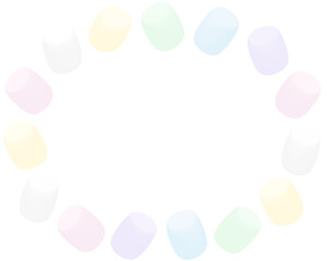 カラフルマシュマロフレーム楕円