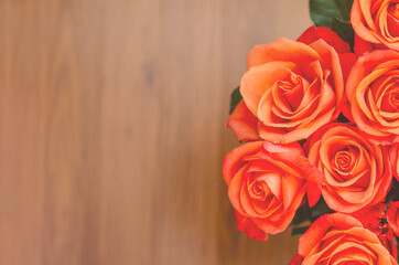 Naklejka premium Beautiful background with flowers roses. - Image