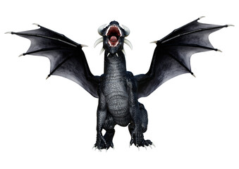 Fototapeta premium 3D Rendering Fairy Tale Dragon on White
